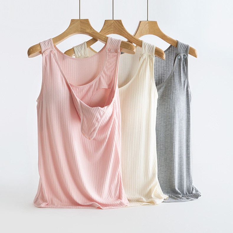 Plus-Size Nursing Tank Top 80kg with Built-In Bra Pads, No Need to Wear a Bra, Maternity Postpartum Nursing Camisole, Breastfeeding Undershirt Plus-Size Nursing Tank Top 80kg with Built-In Bra Pads, No Need to Wear a Bra, Maternity Postpartum Nursing Camisole, Breastfeeding Undershirt
