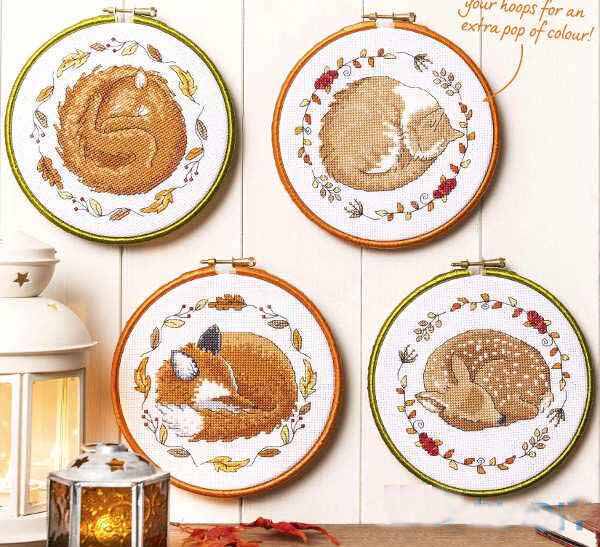 (Cat Cat Embroidery Workshop) R Line Self-matching pieces-the sleeping animal MM190608