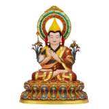 Непальское мастерство Тибетское мастер Тсонгхапа Мастер Будда Статуя Будды статуя бронзовой статуи статуи Тонга Хапа Будда 24,5 см