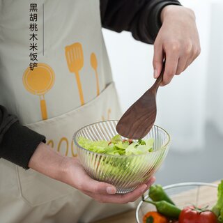 Black Walnut Wooden Rice Spoon, Non-Stick Rice Spatula, Wooden Rice Spoon for Home Use, Wooden Rice Spatula for Rice Cooker