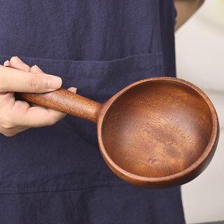 Wooden Spoon for Food Influencers, Extra-Large Serving Spoon, Noodle Spoon, Snail Noodle Spoon, Large Wooden Spoon