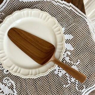Simple Teak Wood Unpainted Household Cake Spatula, Pizza and Dessert Baking Spatula, Pizza Pie Tart Wooden Spatula