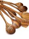 Teak Solid Wood Wooden Spoon for Kitchen Non-Stick Pan Cooking and Soup Serving, Wooden Spatula, Household High-Temperature Resistant Kitchen Utensils