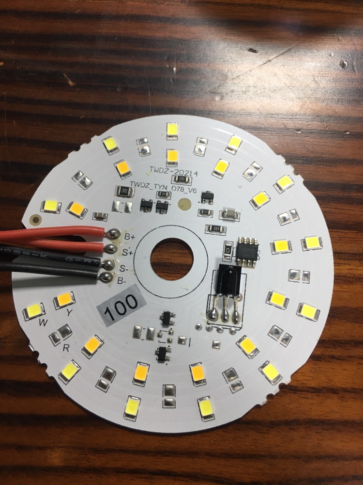 Solar pillar lamp 3-color light source repair and replacement led bulb wick 3 7v lamp board
