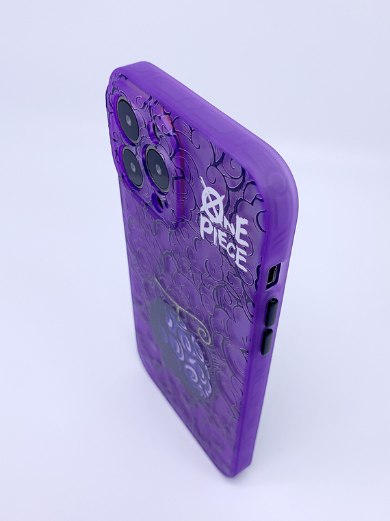 Luffy Purple Laser Gradient One Piece Anime Plus/Pro/Max – 16, 15, 14, 13, 12, 11 iPhone Case