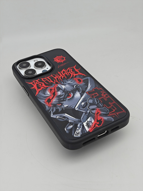 Dark Anime Red Symbol Kanji Matte Full iPhone Case