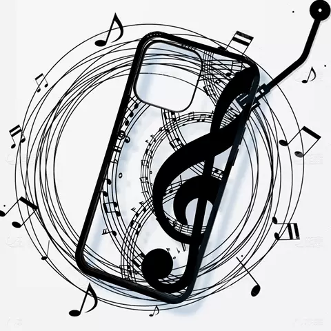 Musical Notes Treble Clef Vintage Phone Case iPhone Minimalist Niche iPhone Case for iPhone 17, 16, 15, 14 and 13