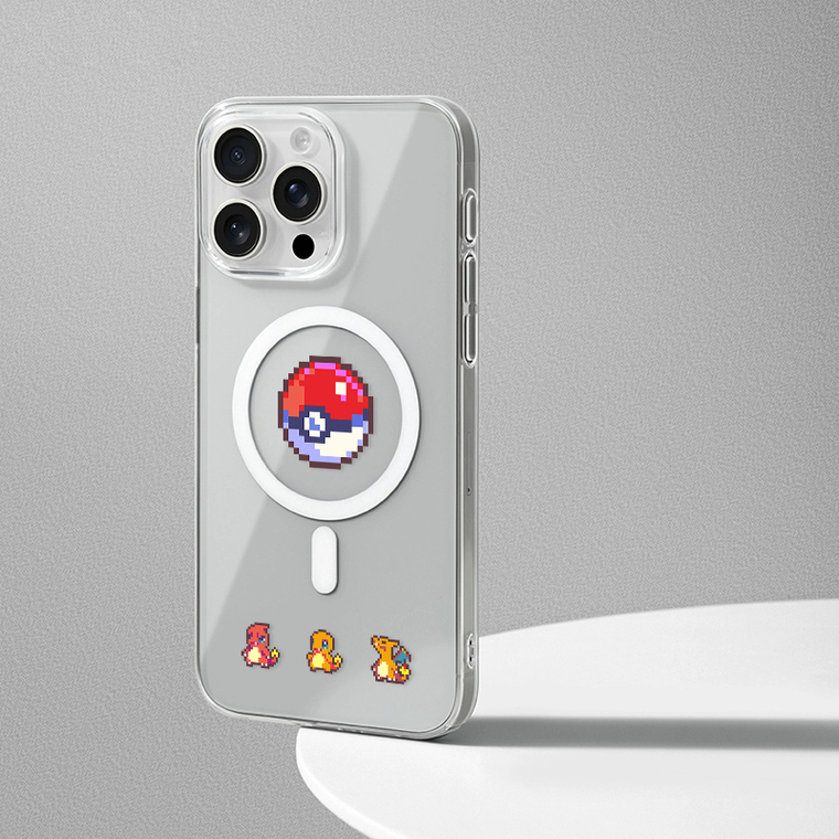 Pokemon Art Pokeball Charmander Red Blue Purple Phone Case