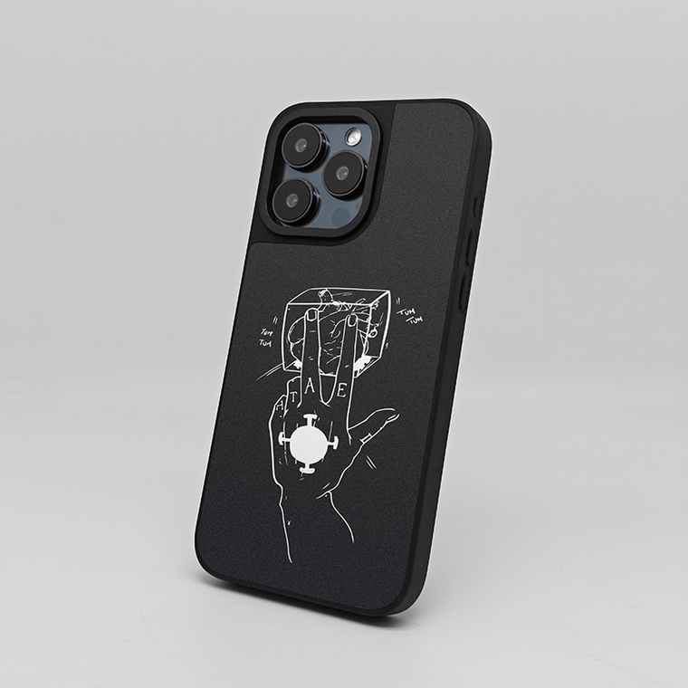 Hand Illustration Fidget Spinner Line Art Anime iPhone Case
