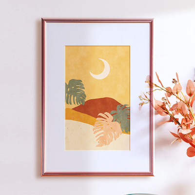 简约窄边铝合金画框装裱婚纱照写真海报框证书框a3a4相框摆台挂墙