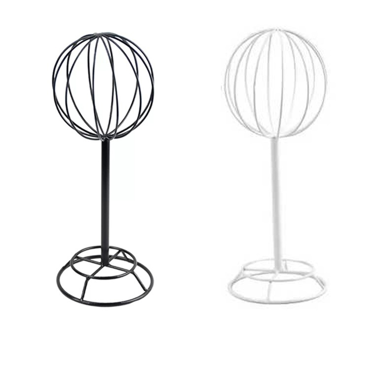 Cloakroom European-style Iron Art Show Shelf Bracket Clothing Accessories Shop Cap Exhibition Rack Hat Brief Display Rack Spherical Closet 