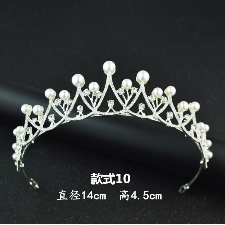 Cô dâu vương miện Hàn Quốc không khí sinh nhật công chúa diadem tóc hoop nút phụ kiện đám cưới hiển thị kiểu dáng vương miện phụ kiện tóc phụ kiện tóc ngắn
