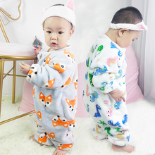 婴儿防踢被连体睡衣法兰绒儿童睡袋