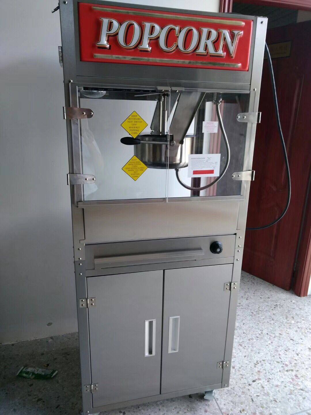 16 An upright band Pumping Popcorn Machine Commercial Cinema Special Bract Machine Full Automatic Popcorn Machine Manufacturer