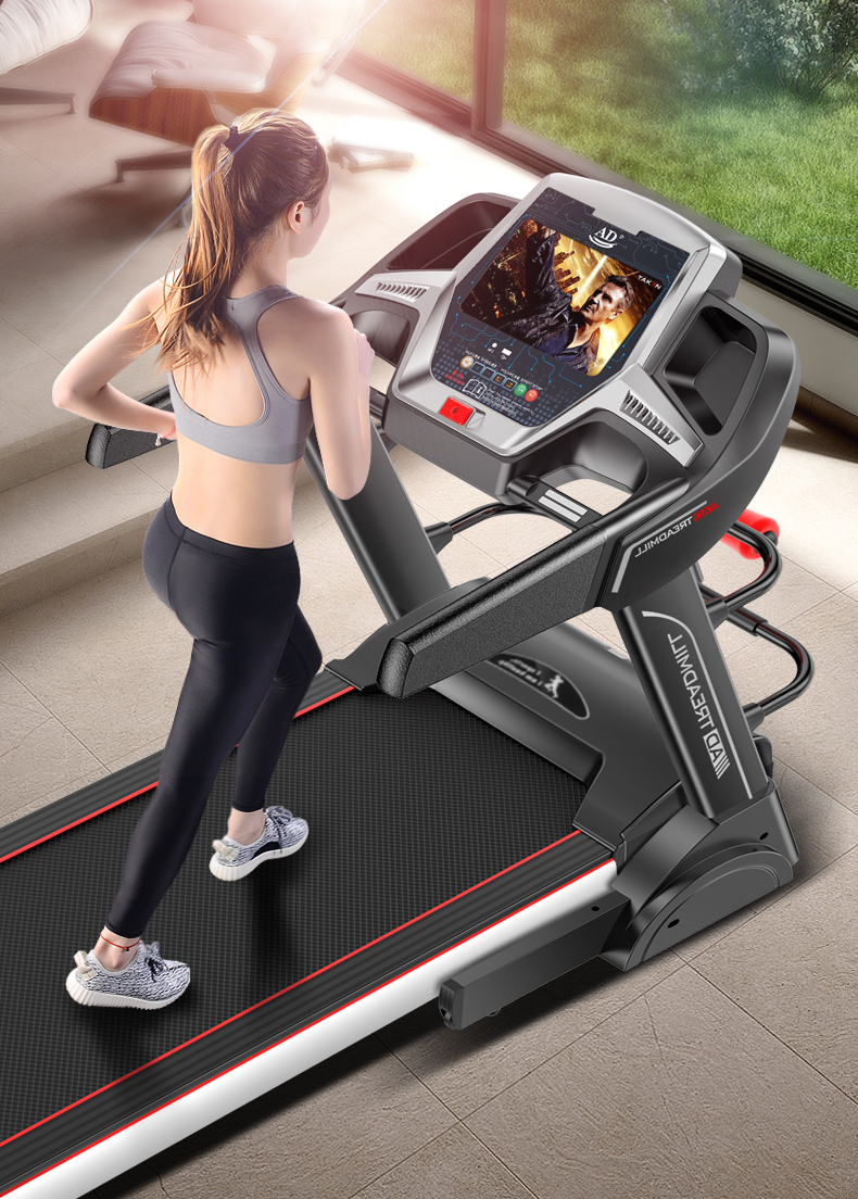Máy chạy bộ mô hình gia đình AD gấp mini điện đa chức năng màn hình màu cực lớn yên tĩnh Android thậm chí WIFI Internet - Máy chạy bộ / thiết bị tập luyện lớn may chay bo tren khong