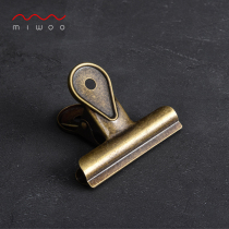 miwoo Retro stationery clip 65mm electroplated water drop long tail clip Creative bill clip Nordic office supplies