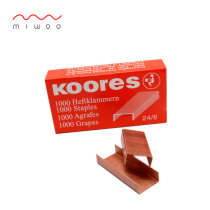 Meiwuwen Creative rose gold staples 24 6 Universal Type No 12 Staples Office supplies Korean stationery