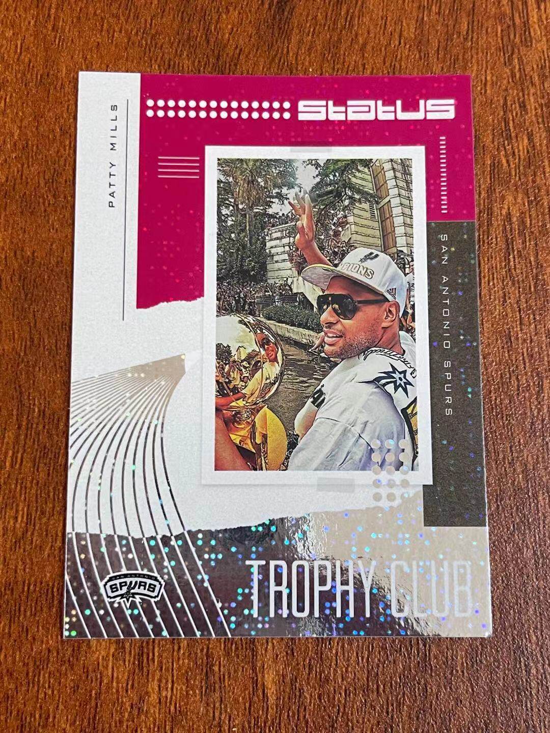 1920 Panini Status star Ka Mills Champion Trophy Turn Powder Fold Lower Right Flaw