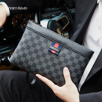 Mens handbag mens leather 2021 New Tide clutch bag mens business leisure clip luxury large capacity envelope bag