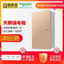 Schneider electric box Household distribution box Concealed 36-circuit double-exhaust air switch wiring box Tianlang series