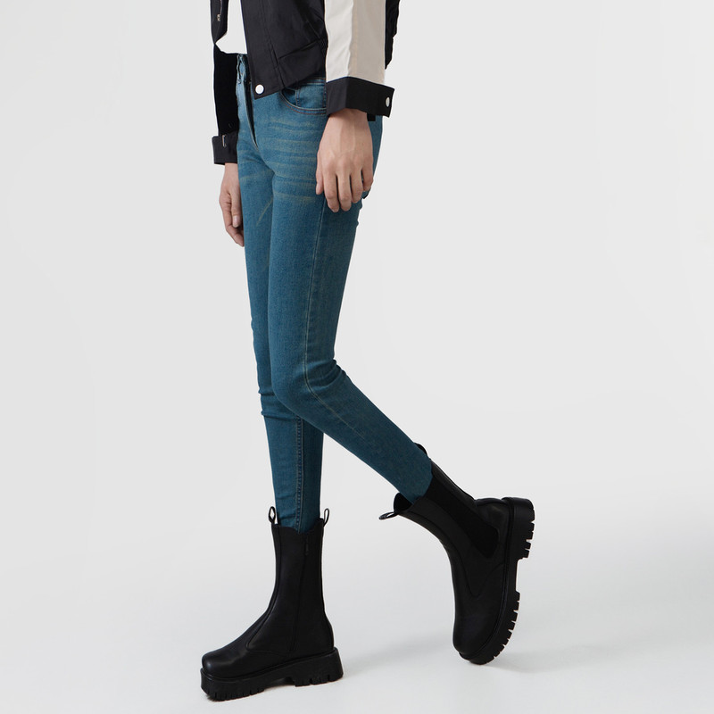 Men's New Slim-Fit High-End Stylish Jeans, Stretchy Blue Skinny Pants, Fashionable Versatile Pencil Pants