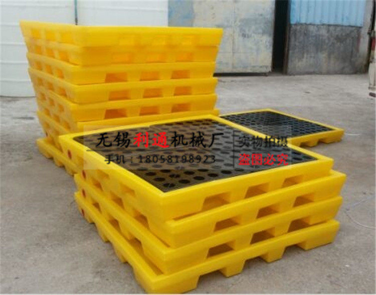 Promotional anti-leakage tray, oil drum, oil pan, chemical leakage platform, four chemical barrels, anti-leakage pallet