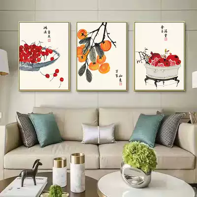 Everything is as good as DIY digital oil painting coloring new Chinese living room decorative painting Chinese painting Chinese style ancient fruit painting