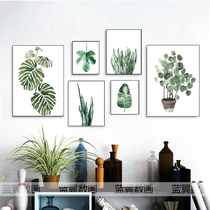 Nordic living room green plant flowers DIY digital oil painting oil color painting hipster decorative painting turtle back tree leaves