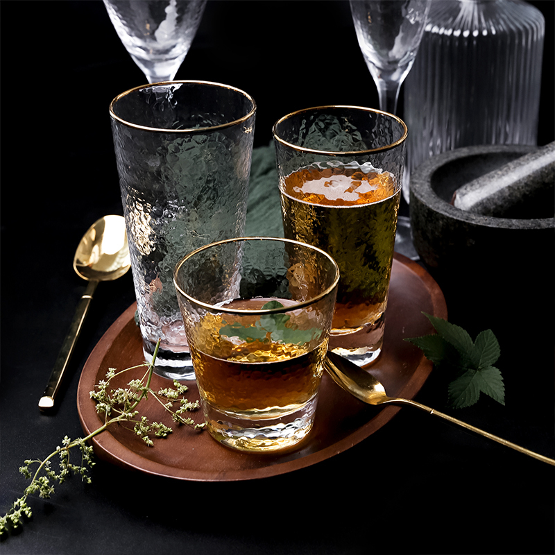 Phnom Penh Hammer Cup Glass Household cup cup Wine glass Coffee juice cup Set