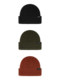 [the Hoboo] Waffle Knit Small Logo Beanie Hat for Women, Autumn and Winter Warm Black Knitted Hat for Men, Cold Weather Hat