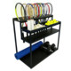 Iron Art Table Tennis Storage and Display Rack, Multi-Layer Badminton Racket Floor-Standing Display Rack, Sports Equipment Organizing Rack