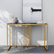 Iron Art Marble Xuanguan Table Leaning Against Wall Xuanguan Tai Bar Several Desk Side Table Long Table Long Ultra Narrow Modern Brief End View Terrace