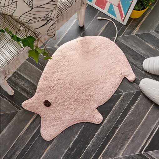 Korea Import Makeup Room Ground Mat Door Cushion Mat Bathroom Water Absorbent Pure Cotton Household Pure Color Small Carpet