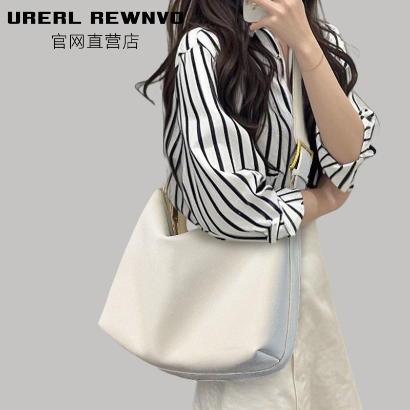 URERL REWNVO Silver Soft Leather Tote Bag for Women 2026 New Arrival Large Capacity Commuter Crossbody Bag - Thumbnail 6
