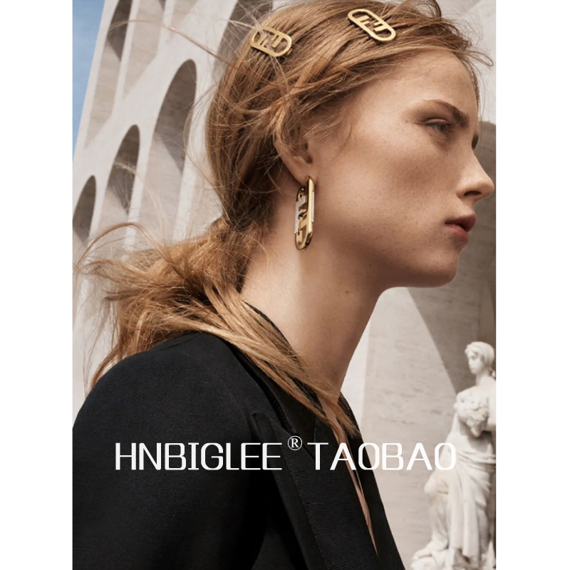 HNBIGLEE Z cabinet 2700 must grab the golden brass F logo hairpin single price