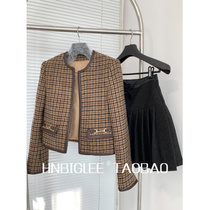 HNBIGLEE lambskin edging high-branch Terry positioning line pair horse car buckle casual suit jacket