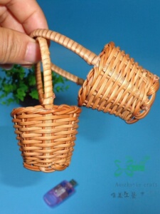 Rattan Mini Basket, Small Fruit Basket, Toy Basket, Micro Landscape Decorative Rattan Basket, Extra Small Portable Baske