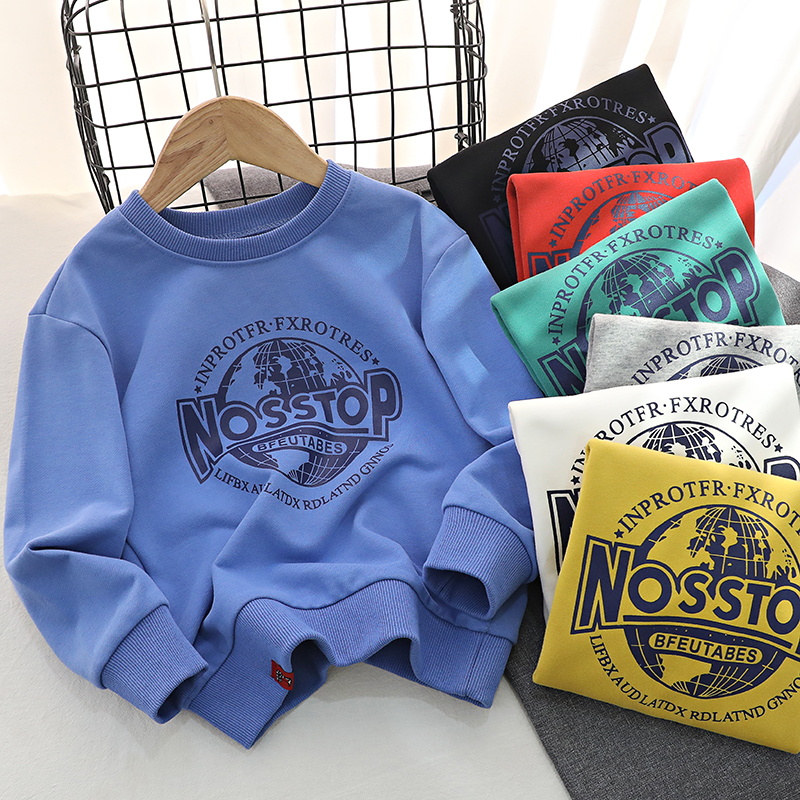 2022 Spring loaded new children's clothes Korean version thick cotton T children beating undershirt boy long sleeve T-shirt girl's autumn-style T-shirt