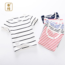 Children striped short-sleeved 2021 Spring Childrens short-sleeved t-shirt Summer childrens clothing new T-shirt boy girl half sleeve