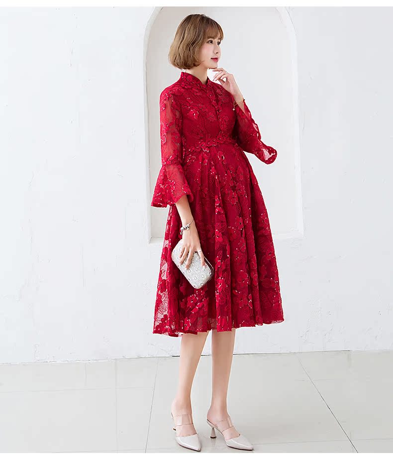 Robe de soirée      manchon de cloche - Ref 3212849 Image 19