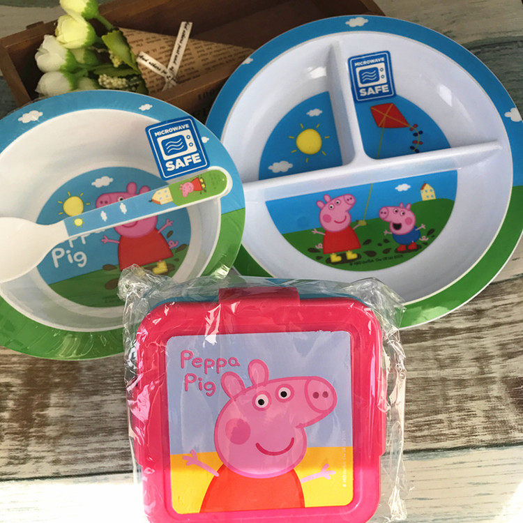 Australia Haitao Peppa Pig plate non-staple food bowl pig page can be microwaved