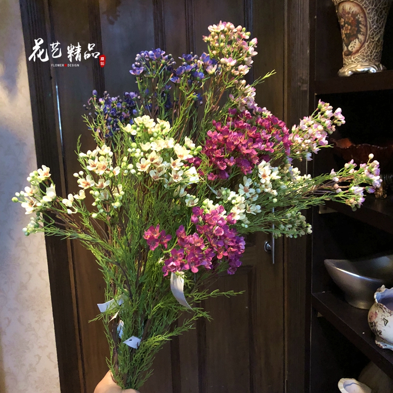 Aomeihua sáp mận rừng hoa nhỏ hoa dại cầm hoa chất liệu cắm hoa đơn nhân tạo hoa mềm mại trang trí mận Úc - Hoa nhân tạo / Cây / Trái cây