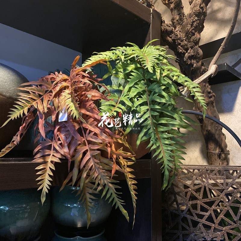 Soft gum feel fern Persian grass fern row grass fern arrangement decorative fern window decoration scenery grass bush