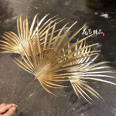 Golden sunflower leaf palm leaf palm leaf yellow big leaf round fan sunflower leaf wasabi leaf ins Net red flower arrangement turtle back