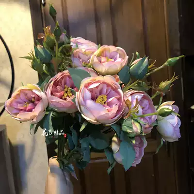 Korean small rose Retro rose climbing floral flower rattan branch custom large soft floral flower arrangement decoration