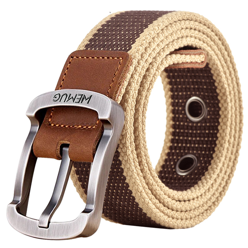 Work belt Men's sturdy and durable wear leather belt Male Lauprotect old canvas belt worker pants with middle-aged student-Taobao