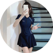 Sports Swimsuit Women Summer 2024 New Conjoint Dress Type Flat Corner Shade slim longue sleeve swimming pool maillots spéciaux