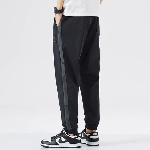 Быстросохнущие шелковые летние тонкие мужские штаны, оверсайз, большой размер