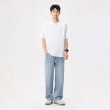 Летняя хлопковая однотонная быстросохнущая дышащая футболка с коротким рукавом для отдыха, 2025 года