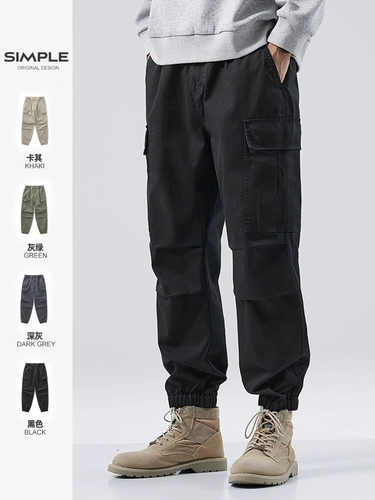 Мужские утепленные хлопковые штаны для отдыха, осенние, в американском стиле